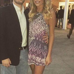 Boutique Aztec print mini dress